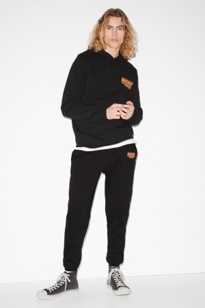 C&A Clockhouse Joggers Stranger Things Långbyxor Herr Svarta | IXBEM-4236