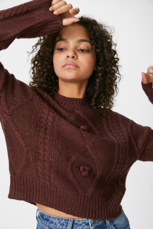 C&A Clockhouse Jumpers Dam Mörkbruna | HUVNG-7825