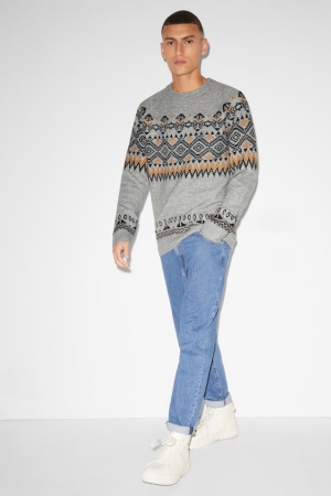 C&A Clockhouse Jumpers Herr Grå | MPWYS-4503