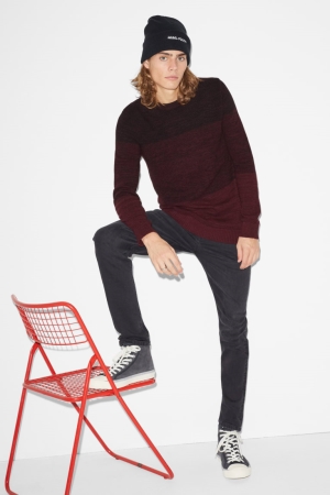C&A Clockhouse Jumpers Herr Mörkröda | XFVKP-1043