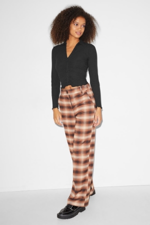 C&A Clockhouse Long Sleeve Blast Dam Svarta | FJAZP-5308