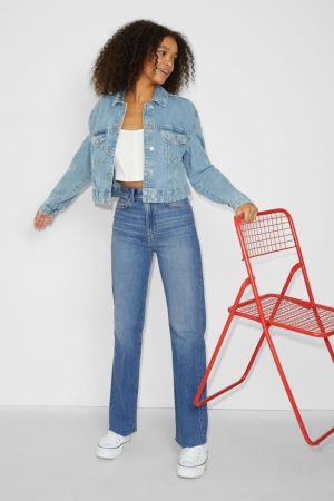 C&A Clockhouse Loose Fit High Midja Jeans Dam Blå | KPITN-5763