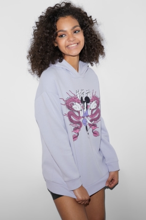 C&A Clockhouse Mickey Mouse Hoodie Dam Ljuslila | GCVND-5820