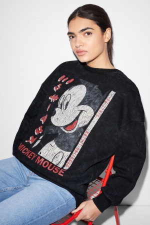 C&A Clockhouse Mickey Mouse Tröjor Dam Grå | GNKTX-3825