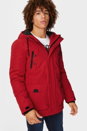 C&A Clockhouse Parka With Hood Recycled Jacka Herr Röda | LICHW-2648