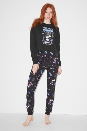 C&A Clockhouse Pyjamas Mickey Mouse Nattkläder Dam Svarta | LHEPU-2689