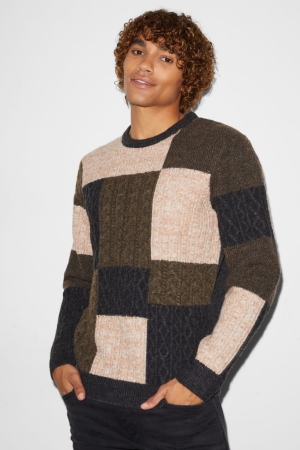 C&A Clockhouse Recycled Jumpers Herr Beige Bruna | LRIHC-0146