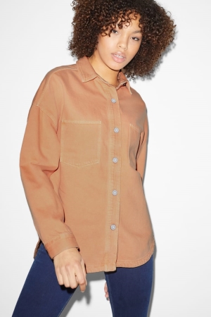 C&A Clockhouse Shacket Jacka Dam Orange | PUXIE-8167