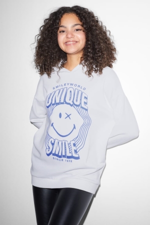 C&A Clockhouse Smileyworld® Hoodie Dam Vita | YQIVF-7846