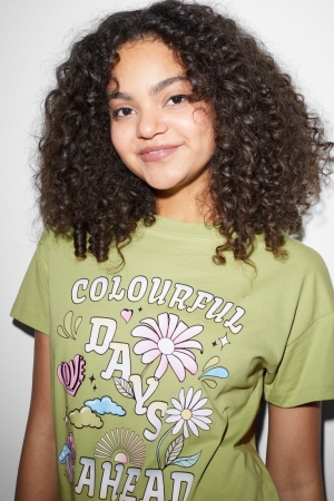 C&A Clockhouse T-shirt Dam Gröna | NQMXB-6904