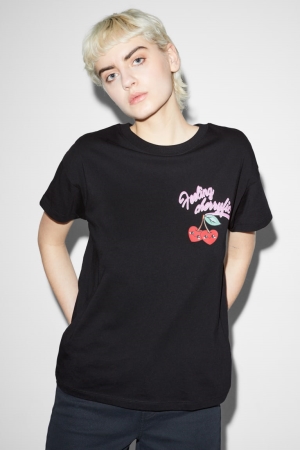 C&A Clockhouse T-shirt Dam Svarta | ICQND-9847