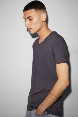 C&A Clockhouse T-shirt Herr Grå | BJCXS-7490