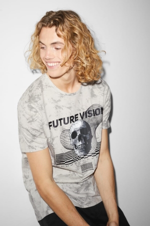 C&A Clockhouse T-shirt Herr Grå | LSEAY-3142