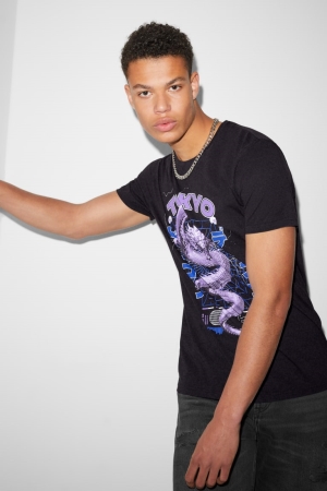 C&A Clockhouse T-shirt Herr Svarta | AFIYQ-2178