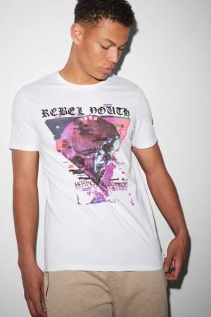 C&A Clockhouse T-shirt Herr Vita | SPTWU-7436