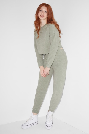 C&A Clockhouse Terry Cloth Joggers Långbyxor Dam Mintgröna Gröna | DXVIN-5714