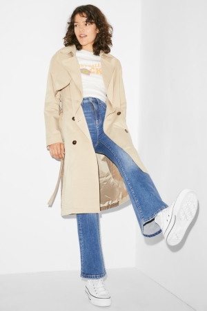 C&A Clockhouse Trench Rockar Dam Beige | NMTIP-5038