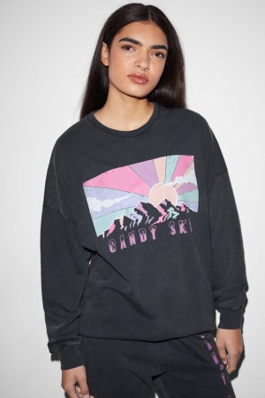C&A Clockhouse Tröjor Dam Mörkgrå | FTJGQ-9425