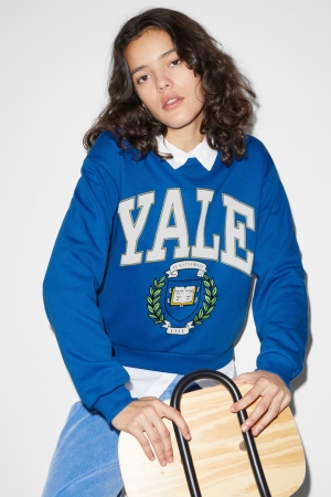 C&A Clockhouse Yale University Tröjor Dam Blå | TYUKJ-0687