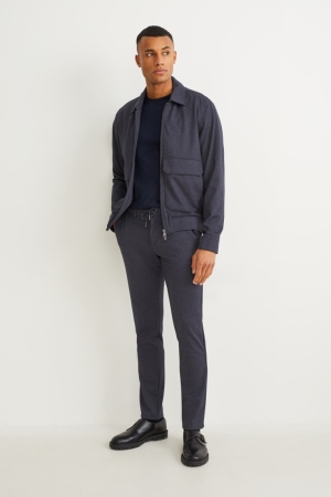 C&A Cloth Flex 4 Way Stretch Lycra® Långbyxor Herr Mörkblå | FBGAR-0514