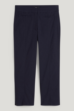 C&A Cloth High Midja Cigarette Fit Långbyxor Dam Mörkblå | HOKTJ-5901