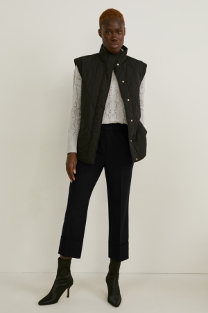 C&A Cloth High Midja Hetero Fit Långbyxor Dam Svarta | JARVC-8517