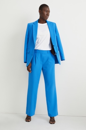 C&A Cloth High Midja Hetero Fit Långbyxor Dam Blå | YPDSI-7941
