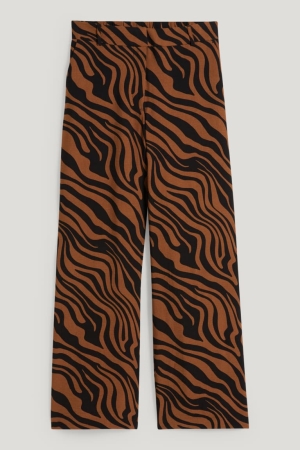 C&A Cloth High Midja Palazzo With Lenzing™ Ecovero™ Långbyxor Dam Bruna | NMSTC-5620