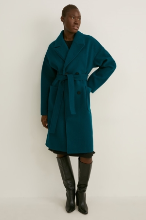 C&A Coat Rockar Dam Mörkgröna | GNRET-2894