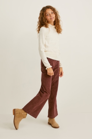 C&A Corduroy Långbyxor Tjej Bruna | UYFJX-1492