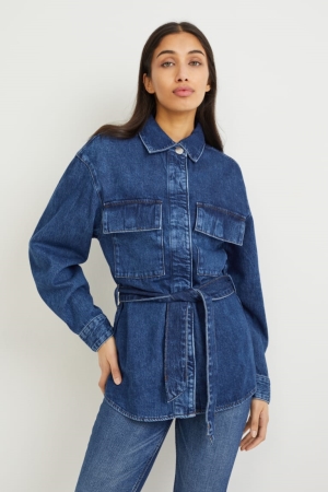 C&A Denim Jacka Dam Blå | TRGBZ-6079