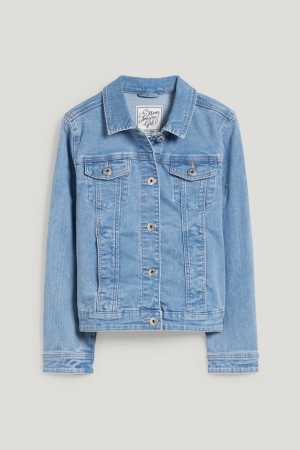 C&A Denim Jacka Tjej Blå Ljusblå | FTNBL-4690