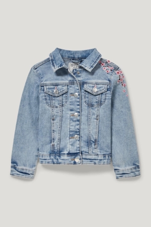 C&A Denim Jacka Tjej Blå Ljusblå | GPRTK-7031