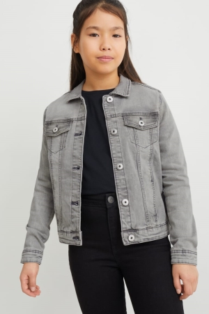 C&A Denim Jacka Tjej Blå Ljusgrå | HEDJV-2819
