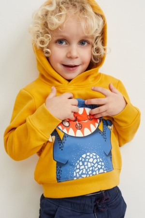 C&A Dinosaur Hoodie Tjej Ljusorange | VXMRW-7195
