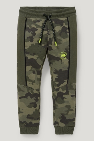 C&A Dinosaur Joggers Långbyxor Pojke Khaki | OQKDM-0287