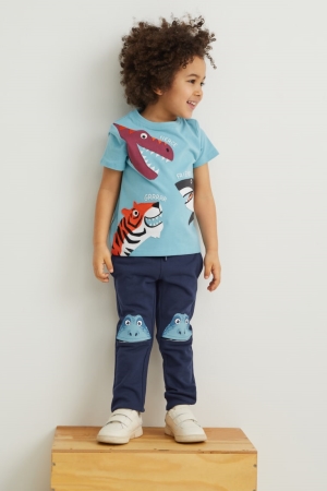 C&A Dinosaur Joggers Långbyxor Pojke Mörkblå | JILZM-0256