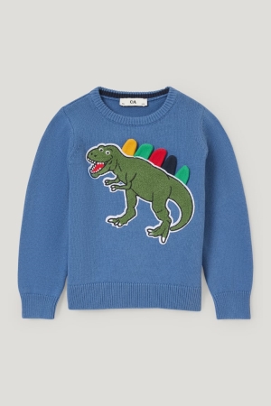 C&A Dinosaur Jumpers Tjej Blå | MTUCS-1083