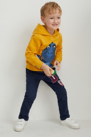 C&A Dinosaur Slim Fit Långbyxor Pojke Mörkblå | DJETI-6850