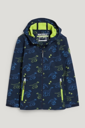 C&A Dinosaur Softshell With Hood Jacka Tjej Mörkblå | GHINE-5701