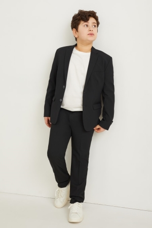 C&A Extended Sizes Mix-and-match Stretch Lycra® Långbyxor Pojke Svarta | IPXDH-5291