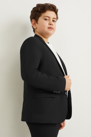 C&A Extended Sizes Mix-and-match Tailored Stretch Lycra® Jacka Tjej Svarta | RQHCU-5394