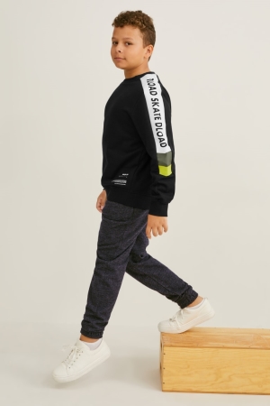 C&A Extended Sizes Multipack Of 2 Joggers Långbyxor Pojke Svarta | AMUCI-1760