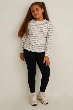 C&A Extended Sizes Multipack Of 3 Leggings Långbyxor Tjej Svarta | NJMKG-0983