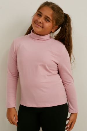 C&A Extended Sizes Multipack Of 4 Polo Neck Blast Tjej Vita | PEKWD-5483