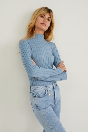 C&A Fine Knit Jumpers Dam Petrol | JWGRD-9184