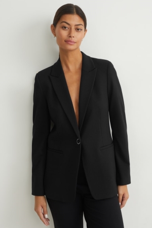 C&A Fitted Lenzing™ Ecovero™ Blazers Dam Svarta | CIQZR-3907