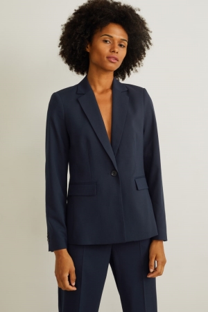 C&A Fitted Recycled Blazers Dam Mörkblå | TZKYA-7305