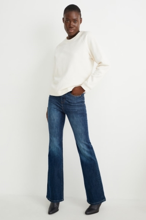 C&A Flared High Midja Lycra® Jeans Dam Blå | NVGUD-3921