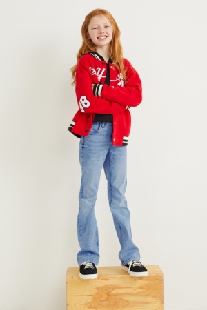 C&A Flared Jeans Tjej Blå Ljusblå | JSBOI-1786